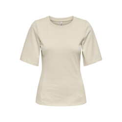 Only Onlmarie life ss waist top jrs beige