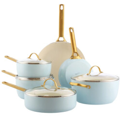 Greenpan Padova pannenset 10-delig light blue