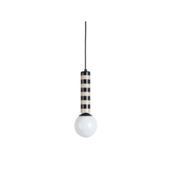 Leitmotiv hanglamp rayado black & warm grey