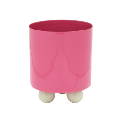 Present Time bloempot double funky small bright pink & soft green