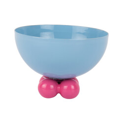 Present Time schaal double funky small soft blue & bright pink