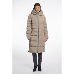 Rino & Pelle long padded hooded coat with faux fur keilafur.7002511 toffee