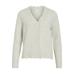 Vila vinikolina v-neck l/s knit cardigan 14112175 super light natural melange