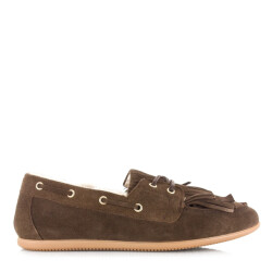 DWRS Label Dwrs latty mocassin teddy dark brown mocassins dames