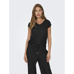 Only Onlsilvery s/s v neck lurex top jrs