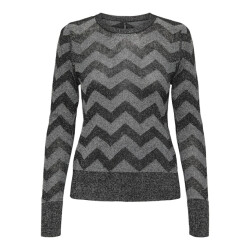Only Onljillo ls zigzag o-neck glitter knt dessin