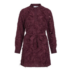Vila Vimisanja ls short shirt dress bordeaux