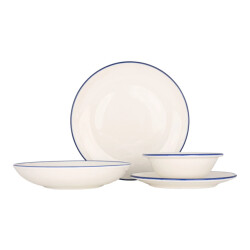 Bonna Serviesset (medium) linea blue 24 delig 6 personen porselein