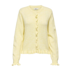 Jacqueline de Yong letty l/s on frill cardigan knt 15363485 pastel yellow