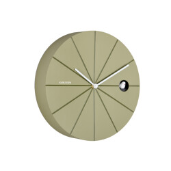 Karlsson wandklok destacado cuckoo olive green w. luxury green- Ø28cm