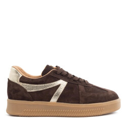 Babouche Liva sneakers dames dark brown lage sneakers dames