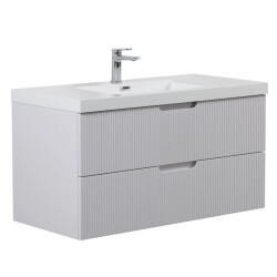 Badplaats Badkamermeubel set thermis 100cm - badmeubel met wastafel