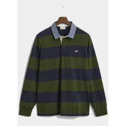 Gant Polo lange mouw reg chambray stripe heavy rug 2004083/360