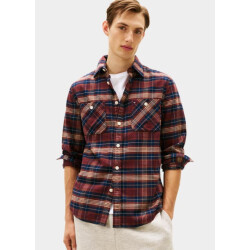 Tommy Hilfiger Casual hemd lange mouw flannel tartan pocket rf shir mw0mw40951/0qj