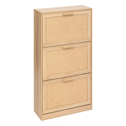 4goodz Schoenenkast ubud 24x60x113 cm 3 lades voor 12 paar -