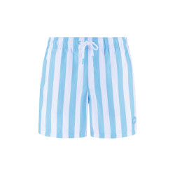 Shiwi Heren zwemshort broad stripe lichtblauw/wit