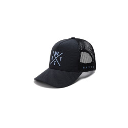 WATTS Unisex cap tribe logo effen donkergrijs/lichtblauw