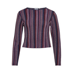 Vila Vimelvina boatneck ls knit top dessin