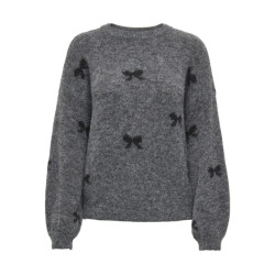 Only Onlbrunhilda life ls bow o-neck knt dessin