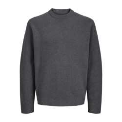 Jack & Jones Jprblamilano stitch knit crew neck sn antraciet