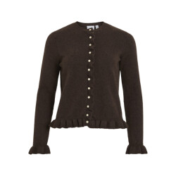 Vila Vijacia o-neck ls frill knit cardibfs -