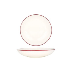 Bonna Diepbord linea burgundy porselein 23 cm (1000cc) set van 6