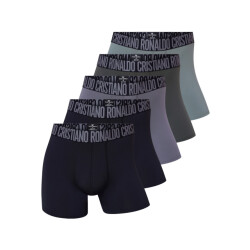 CR7 Heren boxershorts sportondergoed microfiber zwart/groen/grijs 5-pack