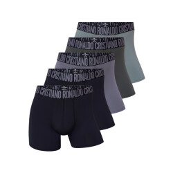 CR7 Heren boxershorts sportondergoed microfiber zwart/groen/grijs 5-pack