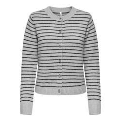 Only onlchester life ls stripe cardi cc 15361022 light grey