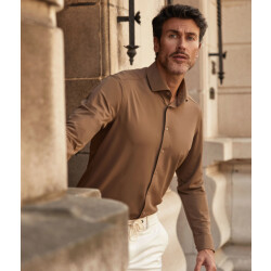 Blue Industry Het uni stretch overhemd |