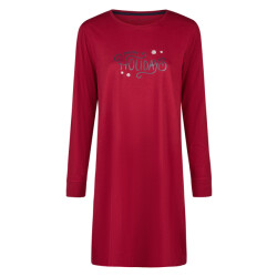 Happy Shorts Dames kerst nachthemd lange mouw print