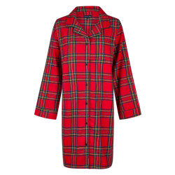 Happy Shorts Dames nachthemd lange mouw flanel geruit