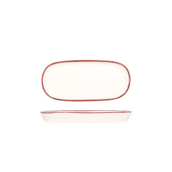 Bonna Serveerschaal linea burgundy porselein 18 cm set van 2