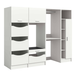 Furnilux Wasmachine ombouwkast 4-delig free 248x195x68 cm in antraciet – badkamerkastset,