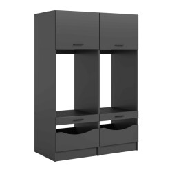 Furnilux Wasmachineombouwkast free 2-delige set 133x195x68 cm in antraciet