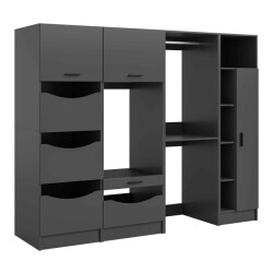 Furnilux Wasmachine ombouwkast 4-delig free 248x195x68 cm in – badkamerkastset,