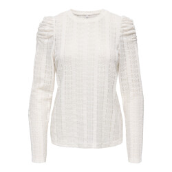 Only onlmelanie l/s o-neck top jrs 15365094 cloud dancer