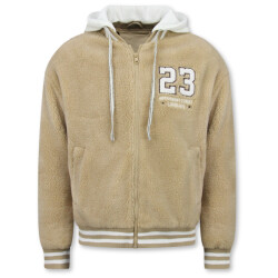 Enos Oversized baseball jacket teddy jas