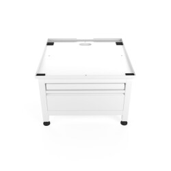 Wasophoogte Wasmachine verhoger – novapro met lade en plateau wit