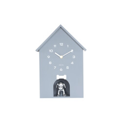Karlsson wandklok dog house cool grey