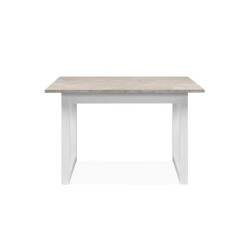 CaliCosy Uitschuifbare eettafel met travertijn- en wit decor l120-160 cm houston