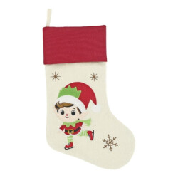 Unique Living kerstsok riven 42x25cm -