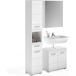 Furnilux 3-delige badmeubelset: onderkast, hoge kast, spiegelkast linus