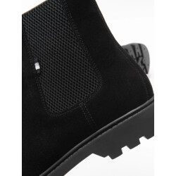 Ombre Italian style heren schoenen zwart suede italia moda