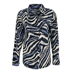 FOS Amsterdam Blouse olivia zebra big grijs