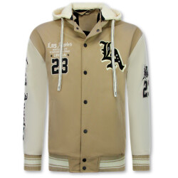 Enos Baseball jas met capuchon oversized bomberjack