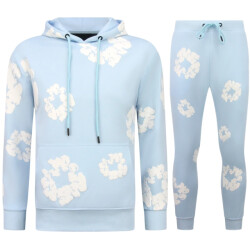 Top-Star Dik geweven trainingspak met bloemenprint all over print bloemenpak