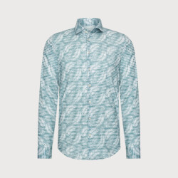 Blue Industry Het feather-print overhemd |