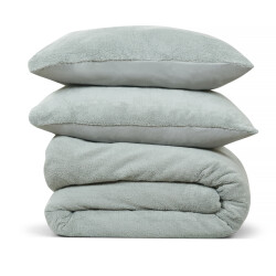 DoubleDry Dekbedovertrek teddy fleece lits jumeaux 240x220 cm + 2 kussenslopen