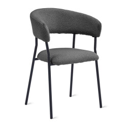 Multifurn Eetkamerstoel ava bouclé 80 cm x 53 cm x 58 cm lusje